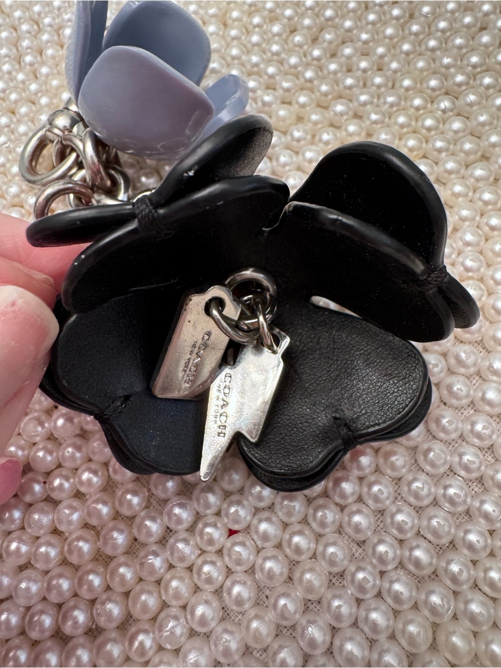 Coach Flower  Leather bag and key  Charm - Picture 3 of 3